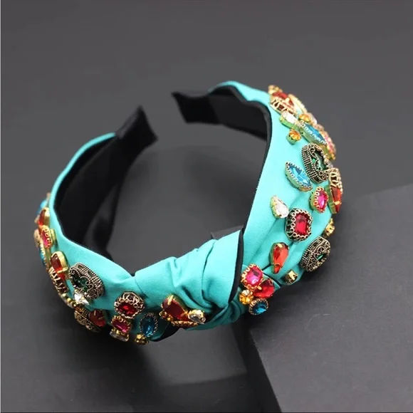 Jeweled Knot Turban Headband - Picture 3 of 7